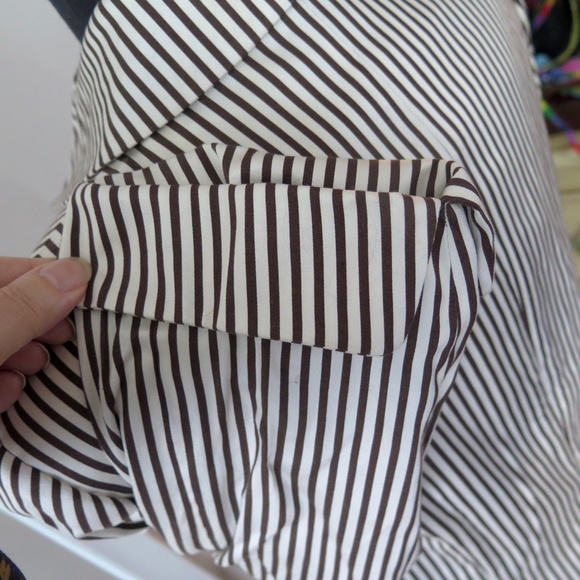 Vintage Lauren Ralph Lauren Women's Striped Jacket Blazer, Cotton/Silk - Picture 6 of 10